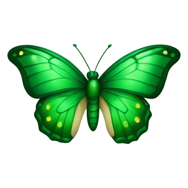 Emerald green butterfly iphone emoji sticker