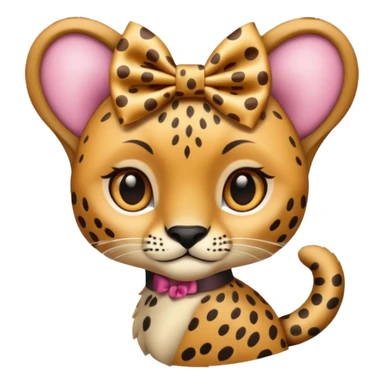 Cheetah with a bow sticker