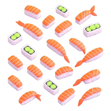 iridescent sushi sticker