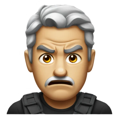 arrogant person with angry expression sticker