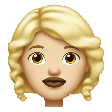 fat Blond woman with big lips and long eyelashes  sticker