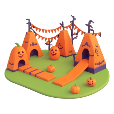 Halloween obstacle course sticker