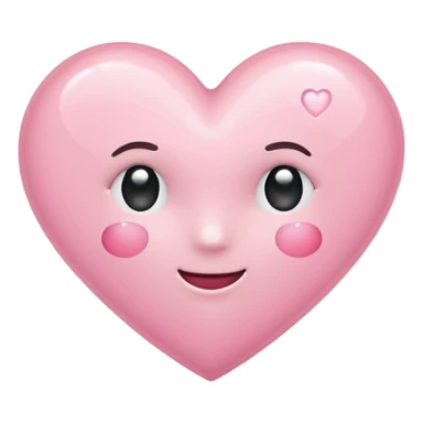 light pink heart with a small sparkle emoji style sticker