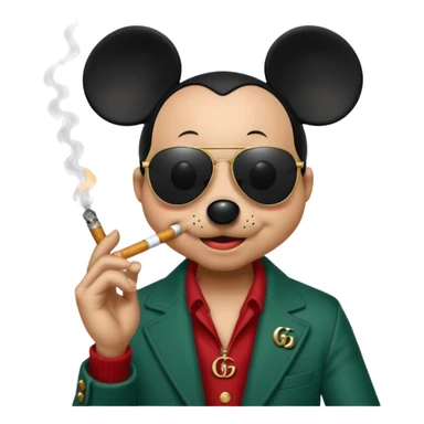 Mickey Gucci qui fume  sticker