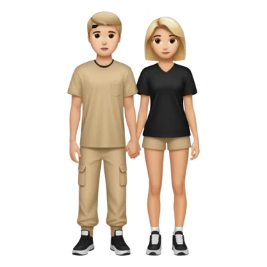 Justin bieber et hailey bieber  voir tous le corps  sticker