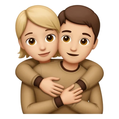 emoji de dos siluetas de persona abrazadas sticker