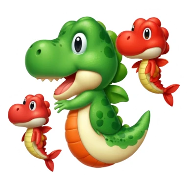 Yoshi was too cold and Scampi was too hot! sticker