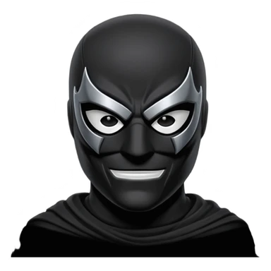 marvel character black holt with iconic black mask sticker