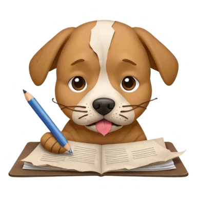 Dog eat homework sticker