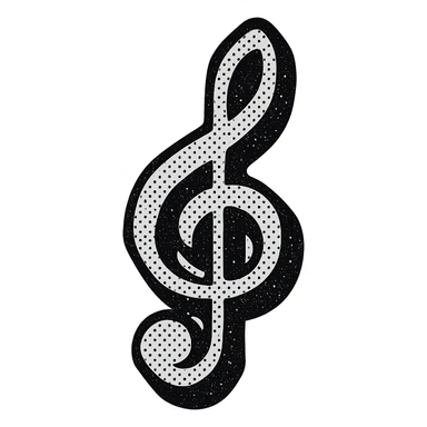 treble clef sticker