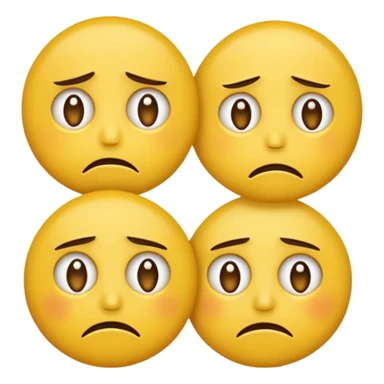 two emojis not happy stuck together no pink cheeks only two  sticker
