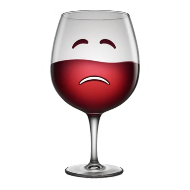Verre de vin avec un bisous sticker