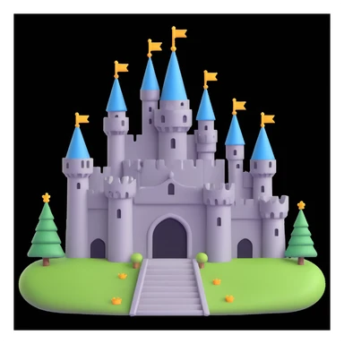 king and queen, castle background sticker