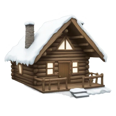 winter cabin sticker