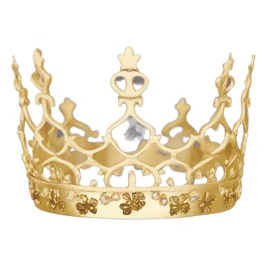 dainty british tiara gold  sticker