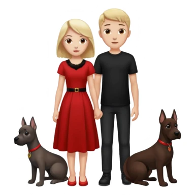 Wow good now just change the colour of dress girl red boy black dane sticker