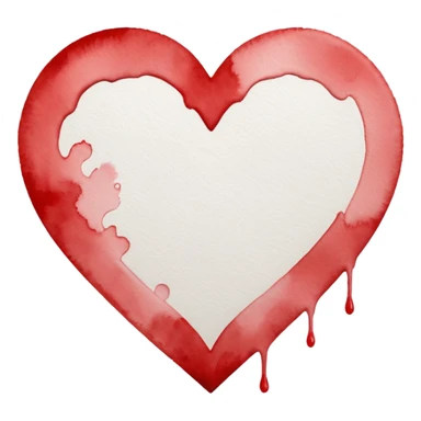 minimalist watercolor heart icon, monochromatic white washes, soft bleeding edges, on textured white paper, serene and emotional, perfect for app icon, transparent background, flat lay --style raw --stylize 150 sticker