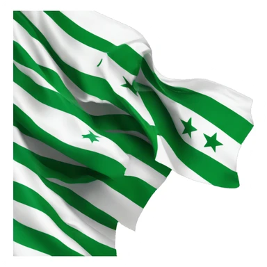 flag of free'd syria(3horizontal stripes of green white and black with 3stars horizontally aligned in the white strype) sticker