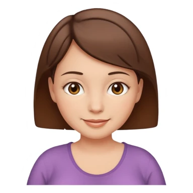 a girl with brown eyes, brown short hair pregnant sticker