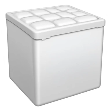 Molding plastic foam from a refrigerator box  sticker