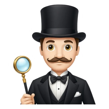 A gentleman of the high society with a moustach, a monocle, an elegant hat being super elitist sticker