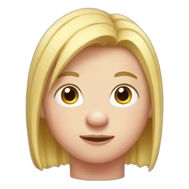 pig with blond hair sticker