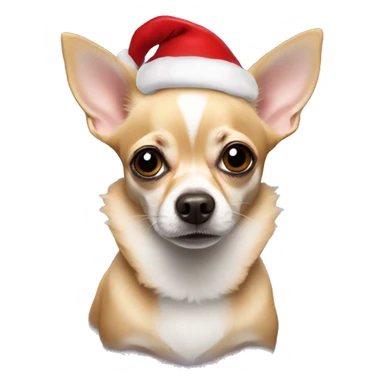 Chihuahua as Santa sticker