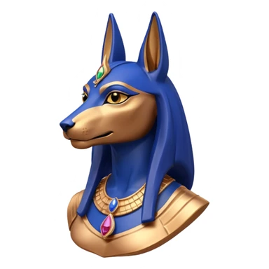 Proud Black, lapis rose gold, and woman anubis statue posed  sticker