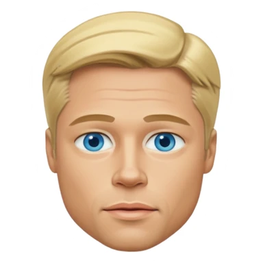 brad pitt blond hair sticker