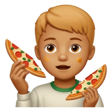 Child Eating Pizza sticker
