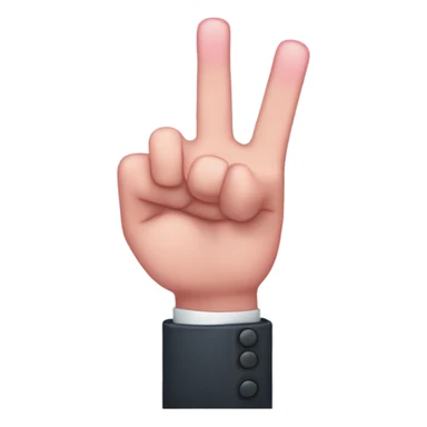 Make the pinkie, index, and middle finger sticking up and the rest of the fingers down sticker