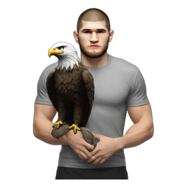 Khabib nurmagomedov with eagle sticker