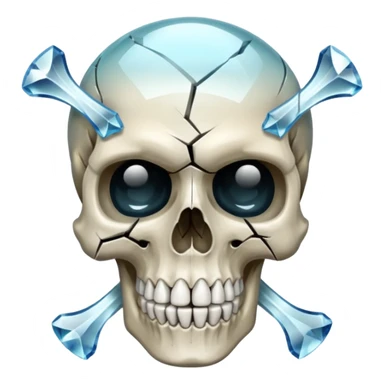 make the bow be holding the skull together make the skull see threw crystal sticker