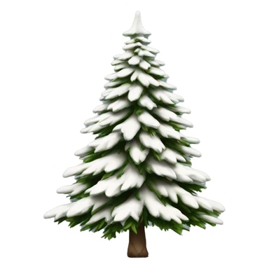 Realistic isolated off white fir christmas tree   sticker