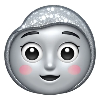 Silver sparkle sticker