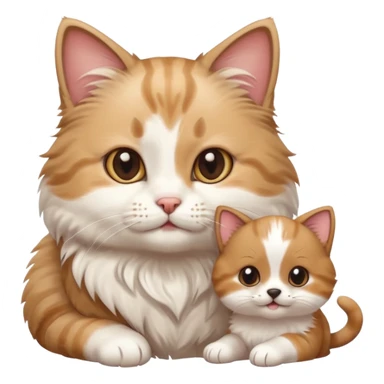 Cute cat playing with puppy sticker