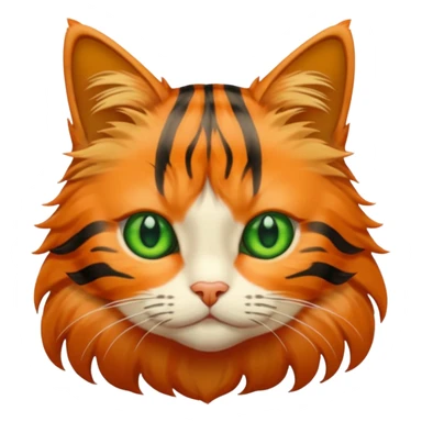 Tabby cat long hair sticker