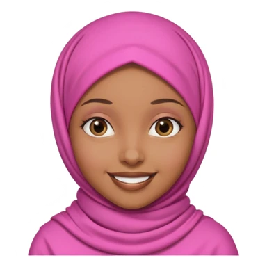 Brownskin black girl with pink hijab sticker