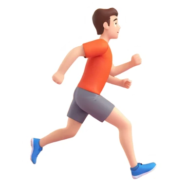A person running on a track, viewed from behind sticker