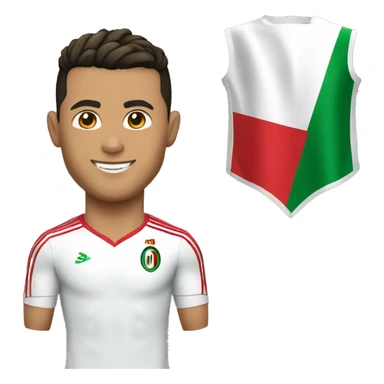 Cr7 avec le maillot de l'Algérie  sticker