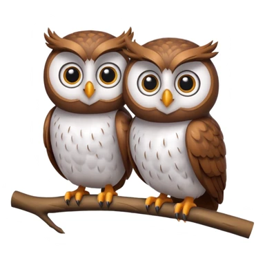 Create a high-quality 3D render that transforms the emojis 🦉 into 3D objects. Pixar-style, 

 sticker