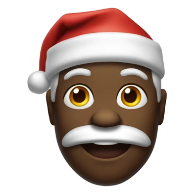 Black santa grimacing sticker