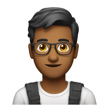 gay indian coder guy in front of a laptop sticker