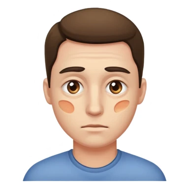 ecchymosis near the man's eye sticker