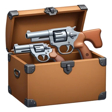  box with guns sticker