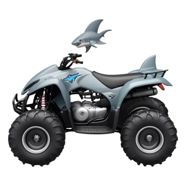 atv quad banshee front with a smile shark sticker