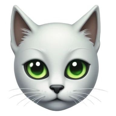 Black cat with green eyes with a halo sticker