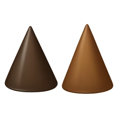 Estéticamente, el piloncillo se presenta como un cono pequeño y sólido de color marrón oscuro o caramelo, con una textura ligeramente rugosa. Su forma es cónica o truncada, similar a una pirámide con la punta redondeada sticker