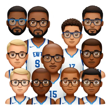 NBA players with glasses sticker