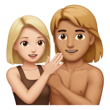 Girl slapping guy sticker